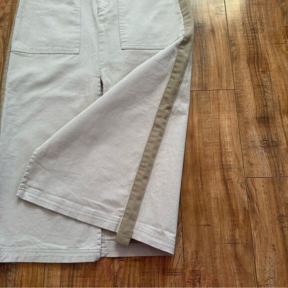 Zara Straight Midi Skirt Front Slit Pockets Size Medium - Picture 10 of 16